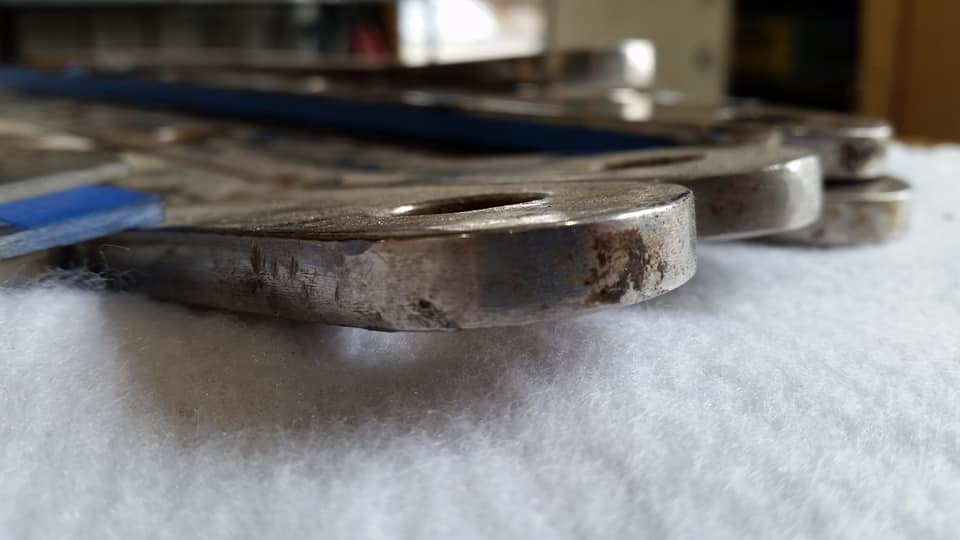 Chainplates removed for inspection